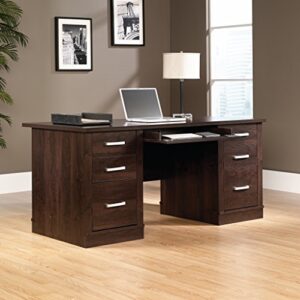 Sauder Office Port Desk, L: 65.51" x W: 29.53" x H: 29.29", Dark Alder Finish