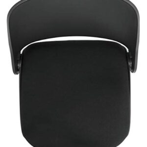 Calico Designs Back, Modern, Swivel, Office Contoured Folding Task Chair, Black/Black, 22"W x 22"D x 37.5"