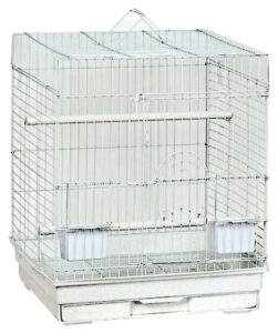 blue ribbon square roof bird cages, 18-inch by 18-inch by 22-inch, white/granite