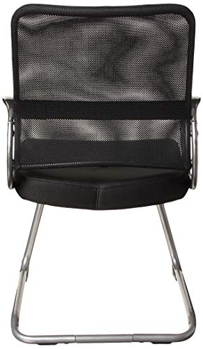 Boss Office Products Mesh Back Guest Chair with Pewter Finish in Black, 250 lb.