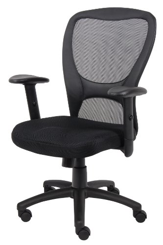 Boss Office Products Budget Mesh Task Chair in Black