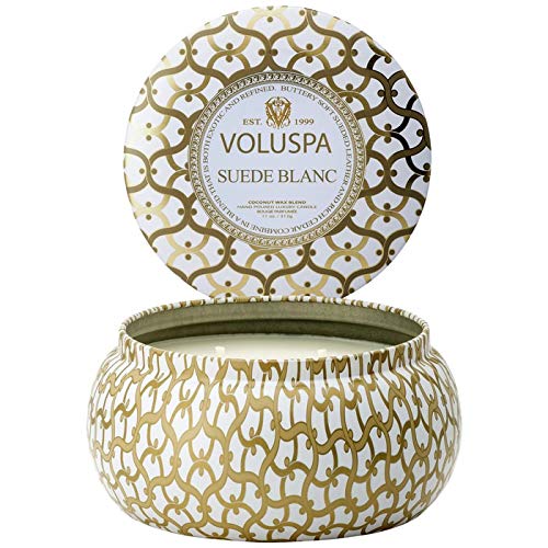 Voluspa Maison Blanc Suede Blanc 2 Wick Candle