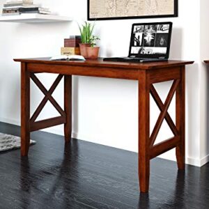 Lexi Multi-Purpose Desk, Writing Desk, Craft Table, Work Table, Computer Desk, 49 inch, Solid Wood, Brown