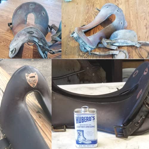 Huberd’s Leather Dressing with Neatsfoot Oil - Leather conditioner that softens new leather and restores dry and hardened leather boots, shoes, bags, belts, baseball gloves, saddles, tack and harness.