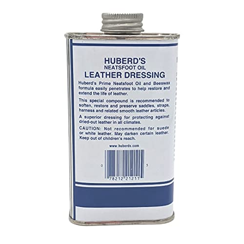 Huberd’s Leather Dressing with Neatsfoot Oil - Leather conditioner that softens new leather and restores dry and hardened leather boots, shoes, bags, belts, baseball gloves, saddles, tack and harness.