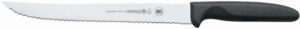 mundial 8-inch slicing serrated edge utility knife, black