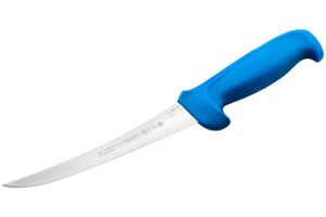 mundial b5607-6 6-inch curved semi-stiff, blue boning knife, 6"