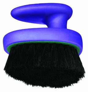conair equine fx face finishing brush, equine professional grooming, green/purple