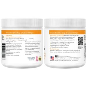 Wholistic Pet Organics Allergy Immune Boost: Vitamin C for Dogs Skin and Coat Supplement - 4 oz - Dog Allergy Relief Medication for Dogs - Dog Itch Relief - Ester C Dogs Supplement and Vitamin Powder