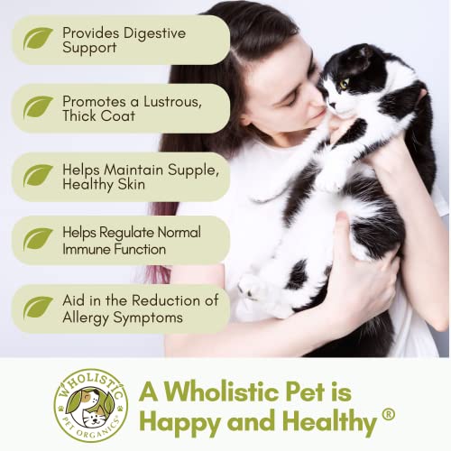 Wholistic Pet Organics Feline Complete: Cat Multivitamins Immune Support Supplements and Vitamins, Cat Vitamins for Indoor Cats, Minerals, Prebiotics, Probiotics, Antioxidants for Skin and Coat