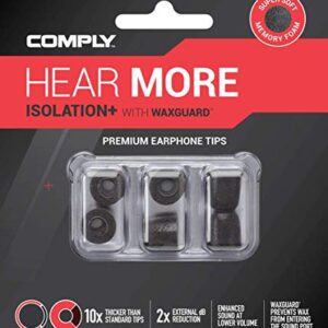 Comply Foam 200 Series Replacement Ear Tips for Bang and Olufsen, Sennheiser, Axil, MEE Audio, KZ, Bose & More | Ultimate Comfort | Unshakeable Fit| TechDefender | Small, 3 Pairs