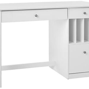 Walker Edison Modern Wood Computer Writing Desk Storage File Drawer Office Home Office Workstation Small, 48 Inch, White