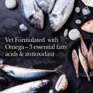 Nutri-Vet Fish Oil Supplements for Dogs - Skin and Coat Omega 3 Supplement - Dog Dry Skin & Dog Shedding Support - 100 Count Softgels