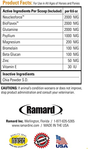 Ramard Total Calm & Focus Horse Supplement |Magnesium & Calming Supplement for Horse Training & Performance |Mental Alertness w/o Drowsiness |No Herbs or Banned Substances - Horse Show Supplies - 1 pk