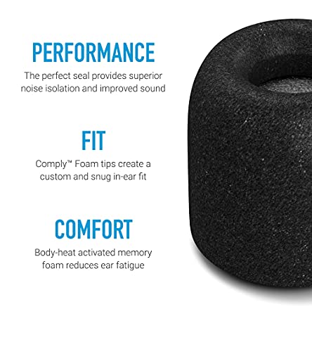 Comply Foam 200 Series Replacement Ear Tips for Bang and Olufsen, Sennheiser, Axil, MEE Audio, KZ, Bose & More | Ultimate Comfort | Unshakeable Fit| TechDefender | Large, 3 Pairs