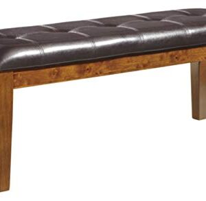 Signature Design by Ashley Ralene Tufted Upholstered Dining Room Bench, Medium Brown