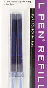 Tombow Rollerball Ink Refill, Blue, 0.5mm, 2-Pack (65696)