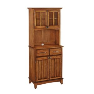 buffet of buffet cottage oak with wood top with hutch by home styles