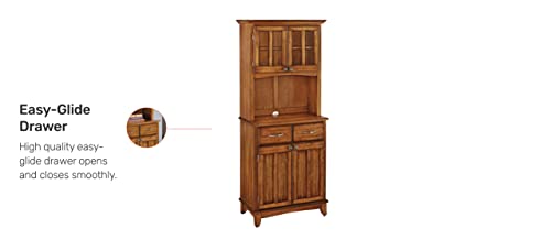 Buffet of Buffet Cottage Oak with Wood Top with Hutch by Home Styles