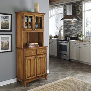 Buffet of Buffet Cottage Oak with Wood Top with Hutch by Home Styles