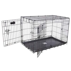 precision pet products two door provalue wire dog crate, 24 inch, for pets 15-30 lbs