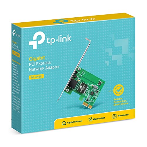 TP-Link 10/100/1000Mbps Gigabit Ethernet PCI Express Network Card (TG-3468), PCIE Network Adapter, Network Card, Ethernet Card for PC, Win10/11 supported