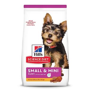 hill's science diet dry dog food, puppy, small paws for small breeds, chicken meal, barley & brown rice recipe, 4.5 lb. bag
