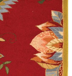 SAFAVIEH Chelsea Collection Runner Rug - 2'6" x 6', Red, Hand-Hooked French Country Wool, Ideal for High Traffic Areas in Living Room, Bedroom (HK306C)