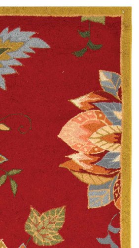 SAFAVIEH Chelsea Collection Runner Rug - 2'6" x 6', Red, Hand-Hooked French Country Wool, Ideal for High Traffic Areas in Living Room, Bedroom (HK306C)