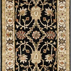 SAFAVIEH Antiquity Collection Accent Rug - 2'3" x 4', Black, Handmade Traditional Oriental Wool, Ideal for High Traffic Areas in Entryway, Living Room, Bedroom (AT249B)