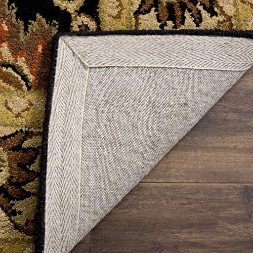 SAFAVIEH Antiquity Collection Accent Rug - 2'3" x 4', Black, Handmade Traditional Oriental Wool, Ideal for High Traffic Areas in Entryway, Living Room, Bedroom (AT249B)