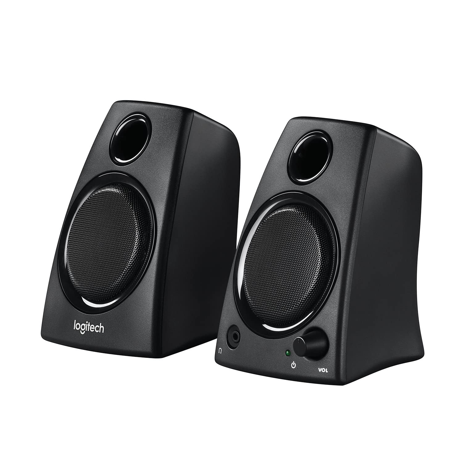 Logitech Z130 PC Speakers, Full Stereo Sound, Strong Bass, 3.5mm Audio Input, Headphone Jack, Volume Controls, Computer/TV/Smartphone/Tablet - Black