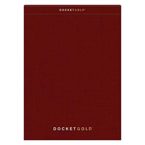 tops docket gold graph pads, 8-1/2" x 11-3/4", 4 x 4 graph with narrow rule back, burgundy cover, 80 sheets (63752),white
