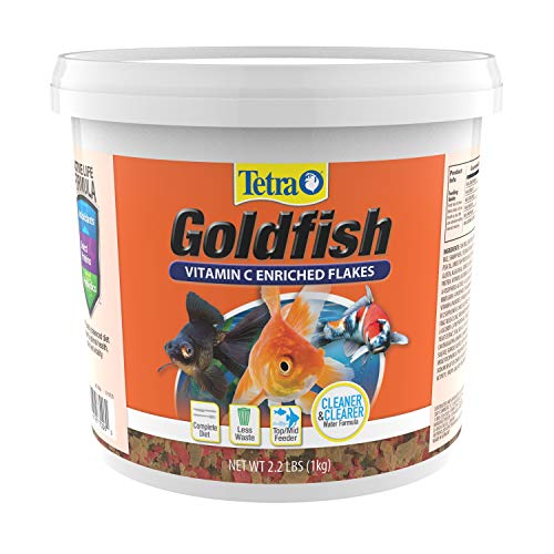 Tetra Goldfish Flakes 2.2 Pound Bucket, Nutritionally Balanced Diet For Aquarium Fish