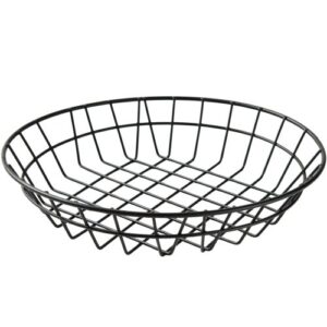 american metalcraft-wib100 baskets, 12" length x 12" width, black,10" dia. x 2" h