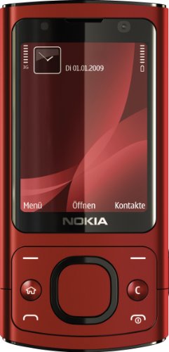 Nokia 6700 Slide Single SIM 64MB ROM + 128MB (Only GSM | No CDMA) Factory Unlocked 3G Phone (Red) - International Version