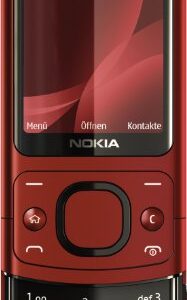 Nokia 6700 Slide Single SIM 64MB ROM + 128MB (Only GSM | No CDMA) Factory Unlocked 3G Phone (Red) - International Version