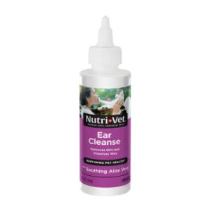 nutri-vet ear cleanser for cats | cleans and deodorizes with gentle ingredients | 4 ounces