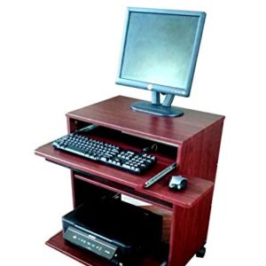 Narrow Computer Laptop desk w/sliding printer shelf - 24" W S2326