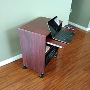 Narrow Computer Laptop desk w/sliding printer shelf - 24" W S2326