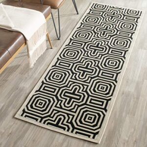 safavieh courtyard collection 2' x 3'7" sand / black cy2962 indoor/ outdoor-waterproof easy-cleaning patio backyard mudroom accent-rug