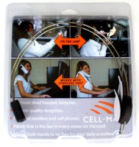 cell-mate headset for home and cellular telephones