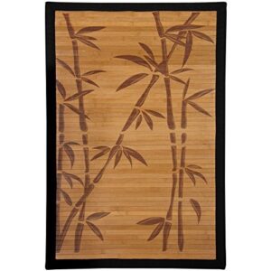 oriental furniture bamboo rug - bamboo tree - 2' x 3'