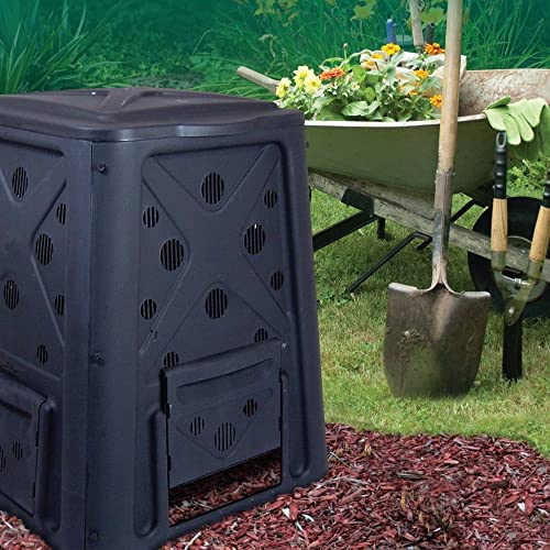 Redmon Since 1883 8000 Compost 65 Gallon bin, Full, Black