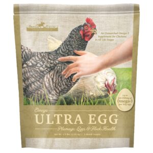 omega fields chicken supplement for health and plumage egg production (1 pouch), 4.5 lb