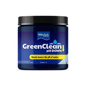 greenclean ph down granular - 1 lb - ph adjuster for koi ponds and water features. safe for fish, plants, pets and wildlife.