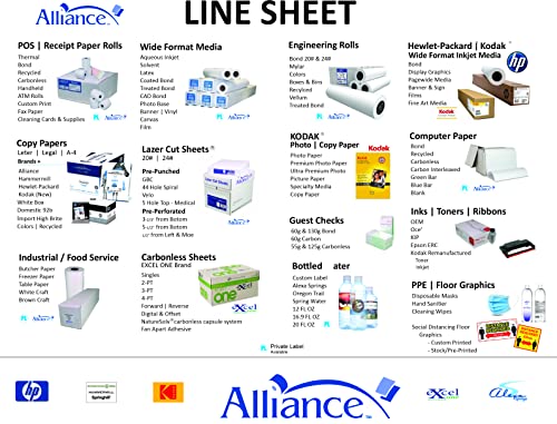 Perforated Paper Alliance Laser Cut Sheet 8.5 x 11 inch, 20 lb, 92 Bright - Made In The USA (3.67 & 7.33 From Bottom, 2,500 Sheets | Case)