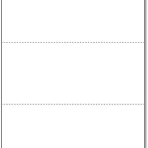 Perforated Paper Alliance Laser Cut Sheet 8.5 x 11 inch, 20 lb, 92 Bright - Made In The USA (3.67 & 7.33 From Bottom, 2,500 Sheets | Case)