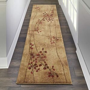 Nourison Somerset Rustic Latte 2'3" x 8' Area-Rug, Easy-Cleaning, Non Shedding, Bed Room, Living Room, Dining Room, Kitchen (2x8)