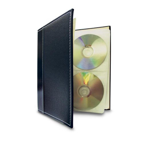 Bellagio-Italia Black DVD Storage Binder Set - Stores Up to 144 DVDs, CDs, or Blu-Rays - Stores DVD Cover Art - Acid-Free Sheets